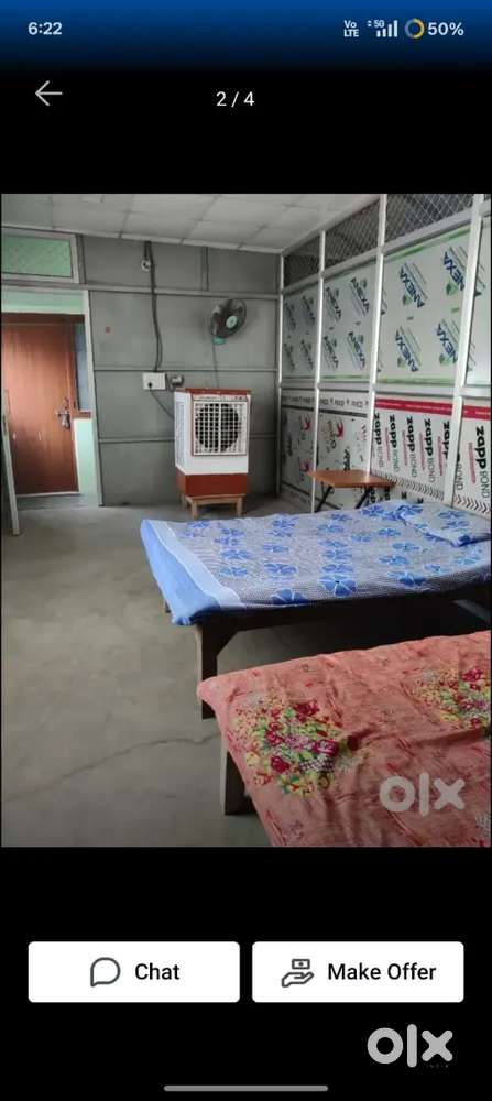 Room for bachelor with 2 fan 1 cooler 2 table 2 chair