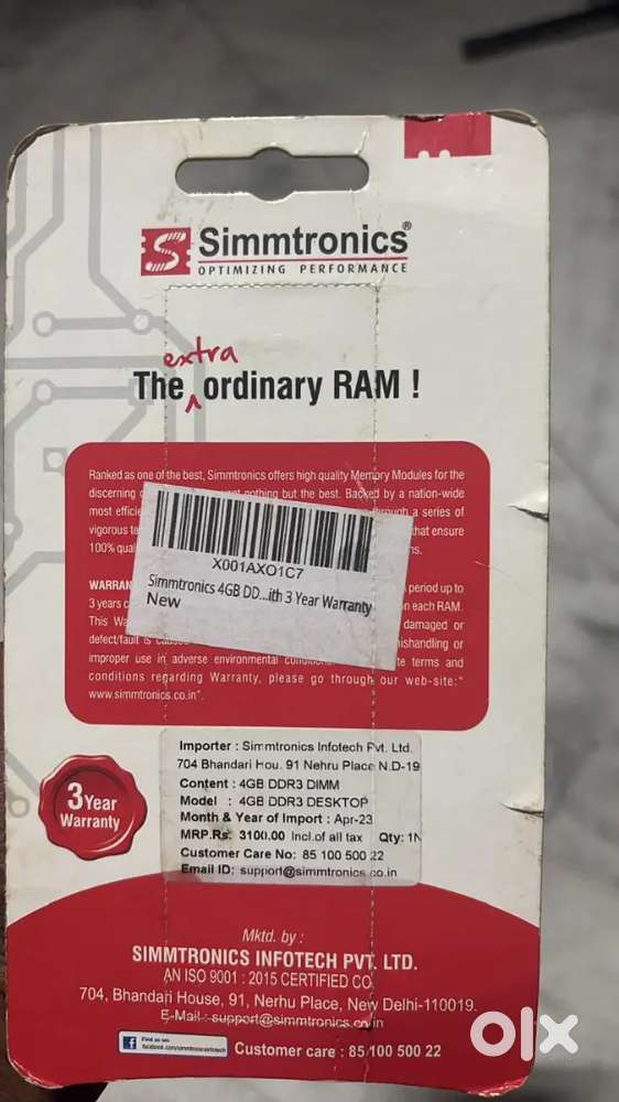 Simmtronics ram ddr3