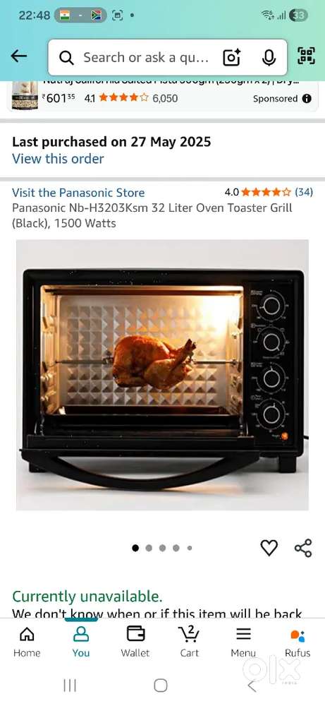 OTG Oven - Panasonic 32 Litre
