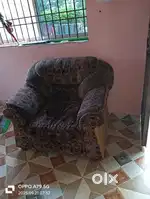 Sofa set with tea table and dining table with 4 chairs