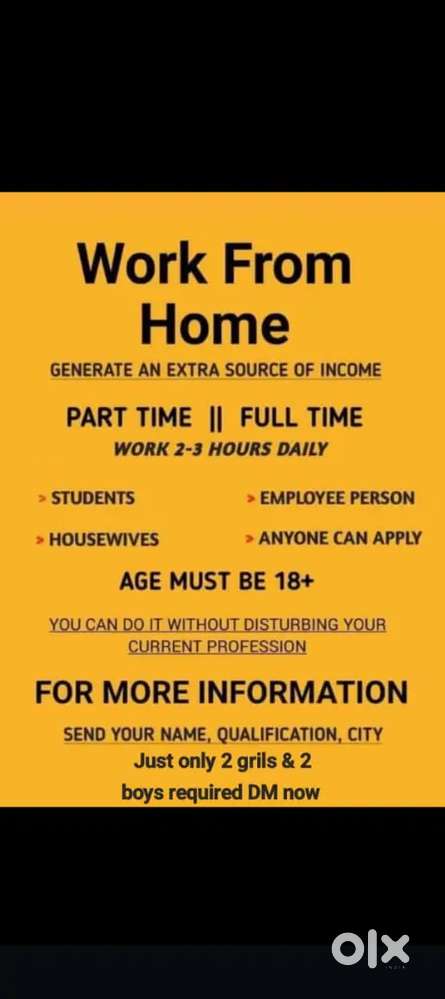 Work from home  part time Fulltime work