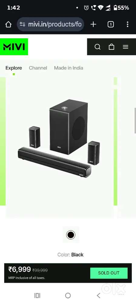 Mivi Hip Hop home theatre for sell. It's a new product