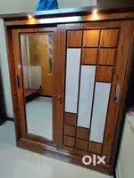 Modern 1-Year-Old Wardrobe with Sliding Doors & Mirror