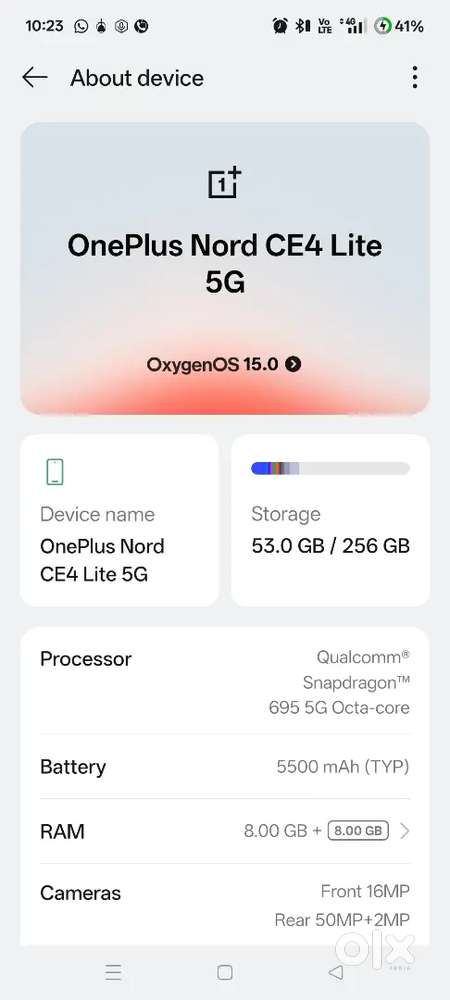 One plus Nord ce4 lite 5g