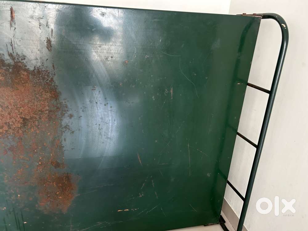 Used steel cot double size with mattress
