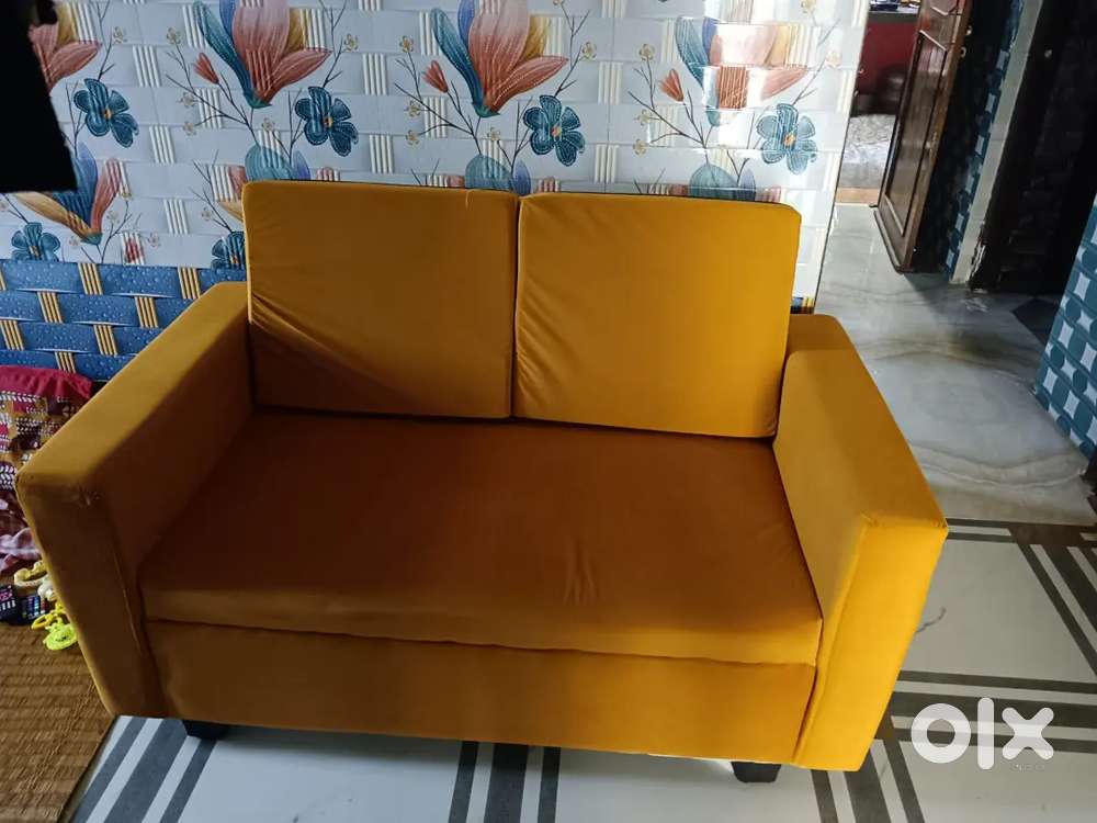 Saguan Wood fabric sofa 2 days old