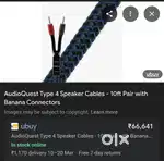 AUDIOQUEST,TYPE 4 SPEAKER CABLE, NAD,, KRELL, ARCAM, ANTHEM