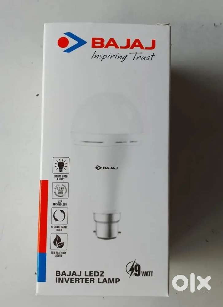 Bajaj 9W Inverter LED Bulb – Bright Light Even During Power Cuts!