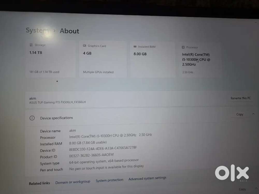 Asus tuff F15