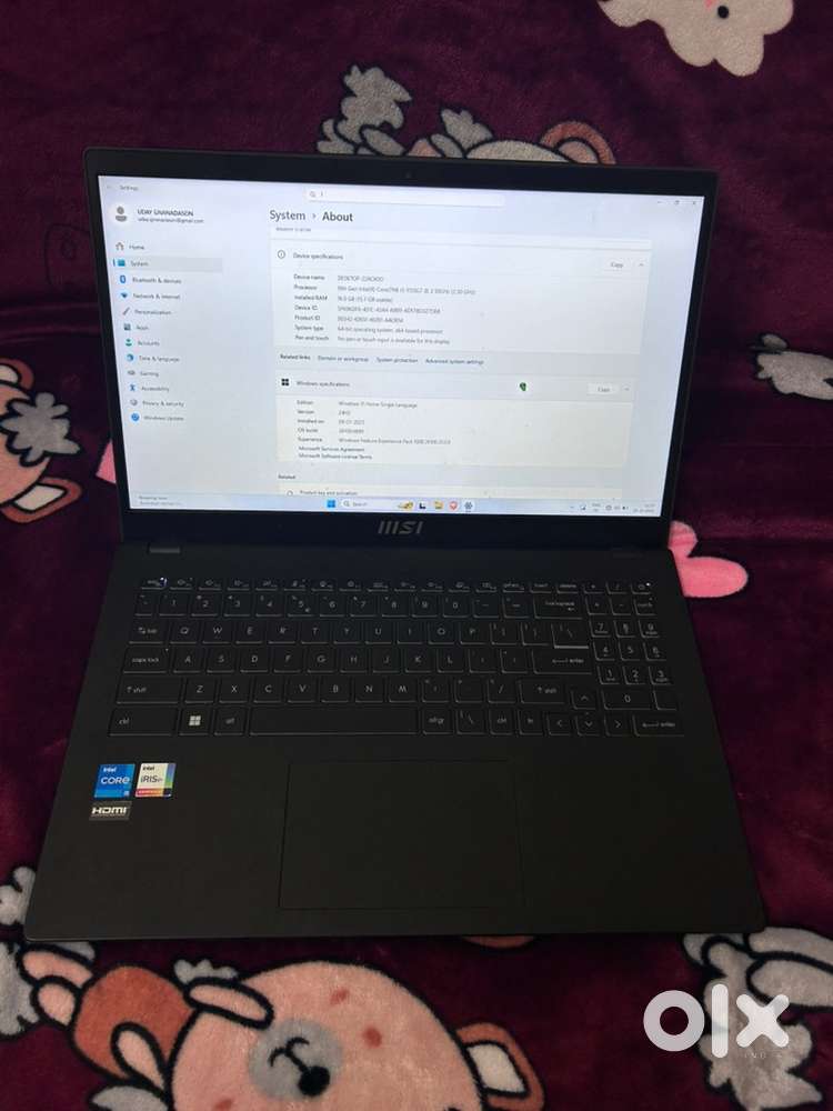 MSI Core i5 11th gen laptop