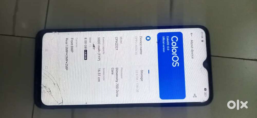 Oppo A53s 5g display crack but working
