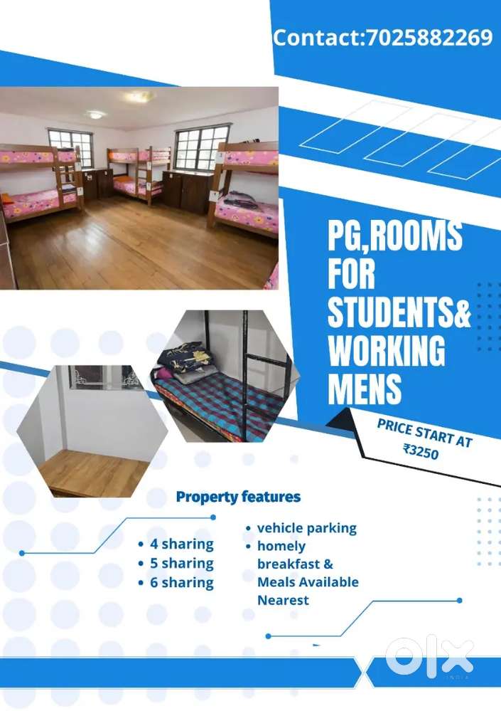 Neat and clean rooms for students and working mens