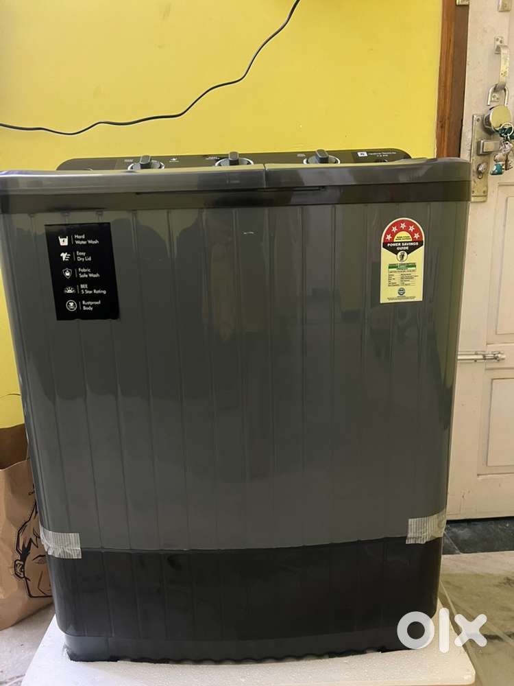 7.5 kg 5 Star Rating Semi Automatic Top Load Black, Grey