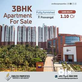 3 Bhk furnished flat for Sale At poovangal