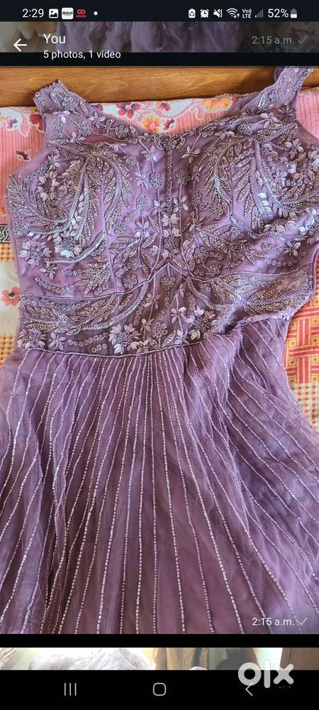 Designer Party Wear Dress in Dutch Rose – Graceful & Chic