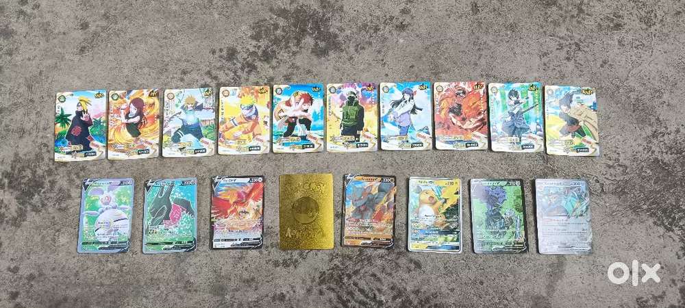 Pokémon VMAX & Naruto Character Cards Lot for Kids' Collection