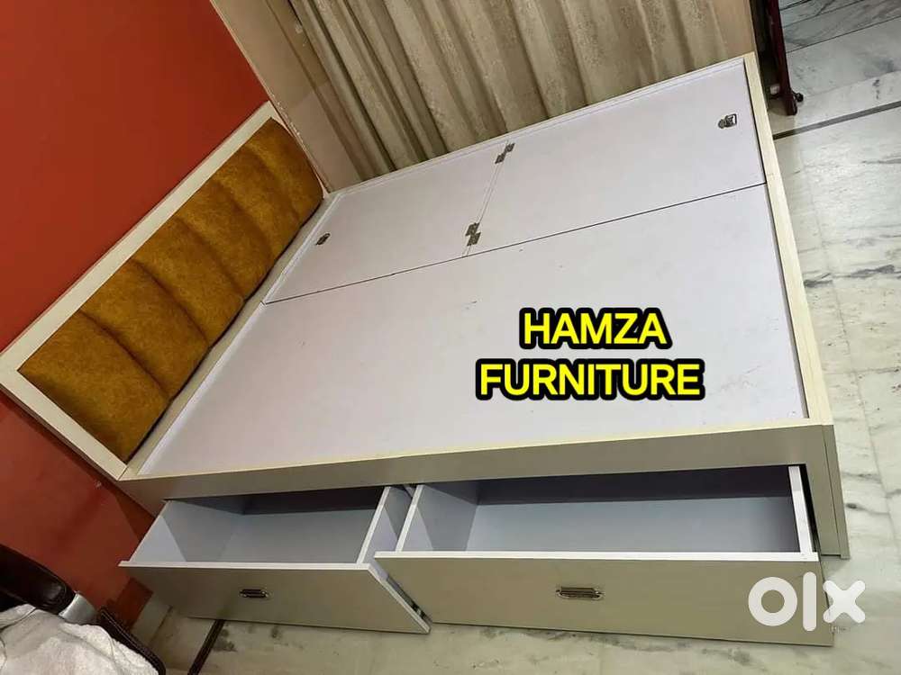 HAMZA FURNITURE NEW DESIGNER PARTICLE BOARD WOOD trolley Bed