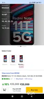 Redmi note 11T 5G 8+128