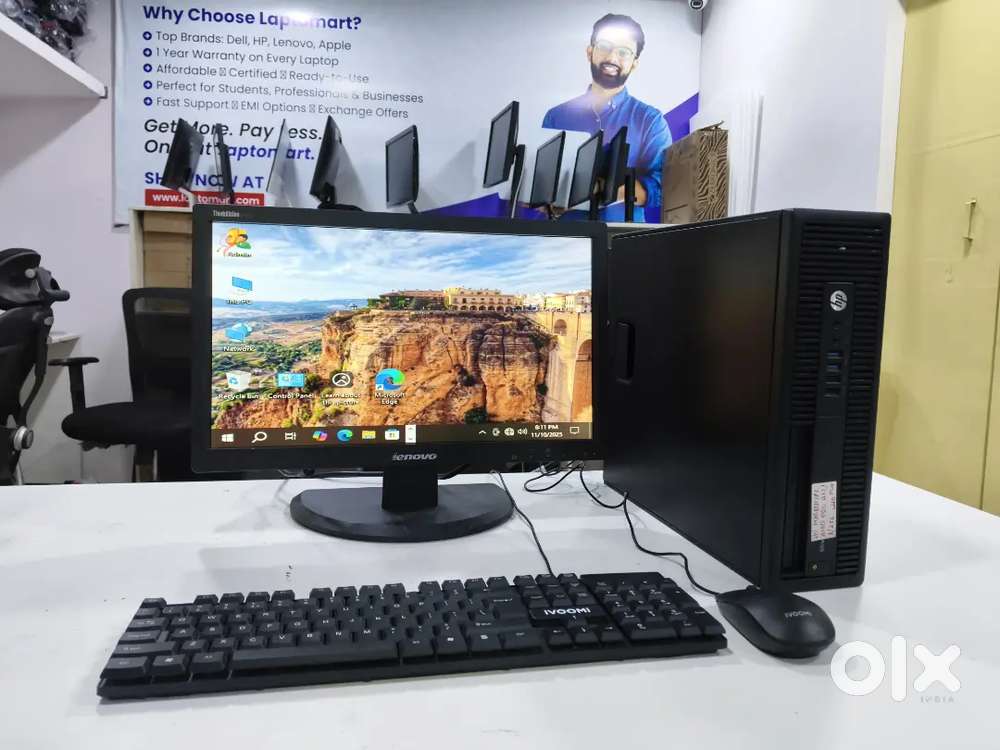 Complete Set Deksotp AMD Desktop And Lenovo 19 Inch Monitor Complete