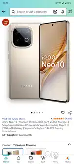 IQ00 neo 10  8bg ram 256 rom