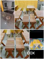 Wood dining table hotel items