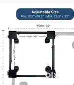 Washing machine abjutsable trolley