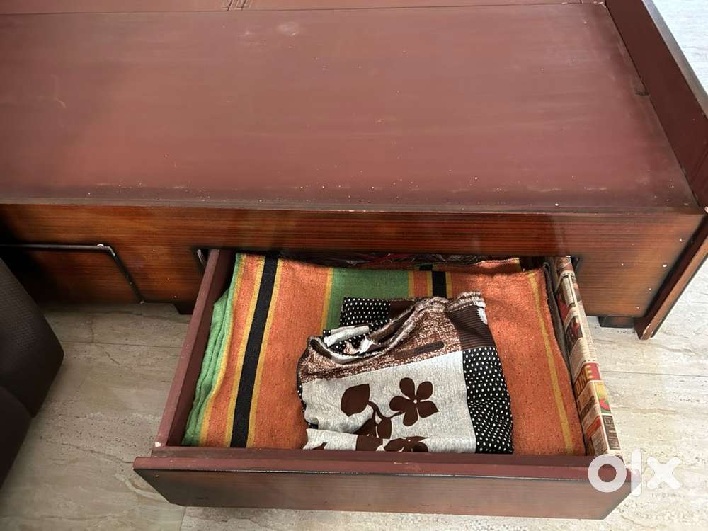 Queen size cot with storage