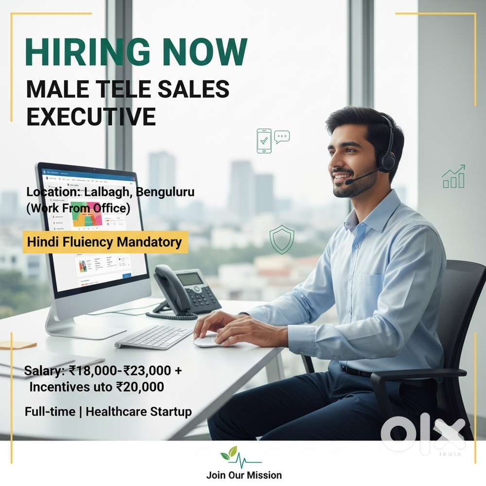 TELESALS EXECUTIVE  MALE  HINDI