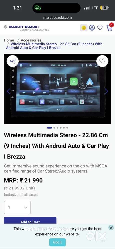 New sealed 9 inch display screen with night vision camera