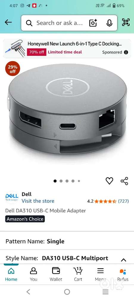 Dell 6 in 1 usb multiport