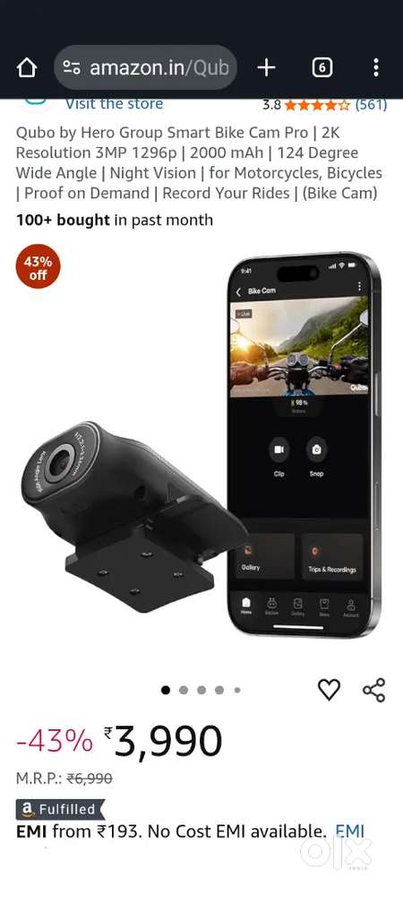 Qubo bike cam by hero