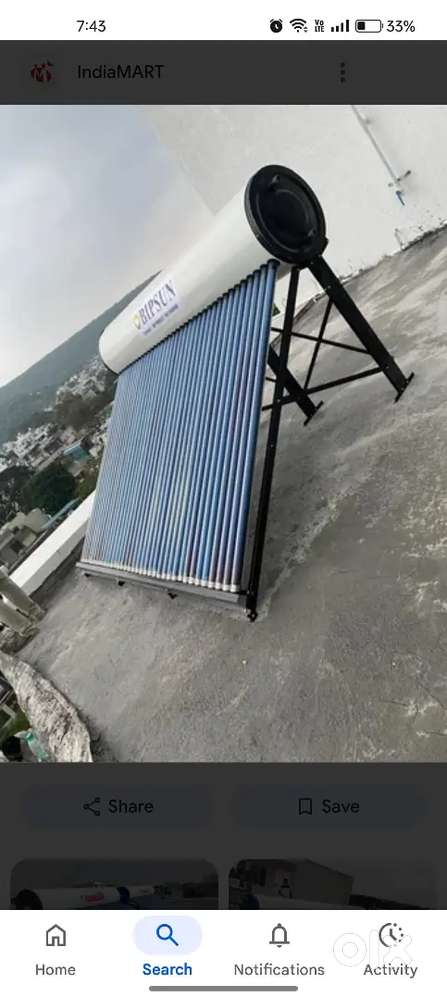 Bipson 500 ltr water solar system