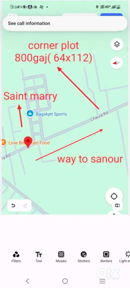 800 gaj plot available at chaura sanaur road near Saint Mary school
