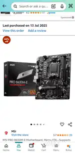 Am5 processor and B650m motherboard just unboxed