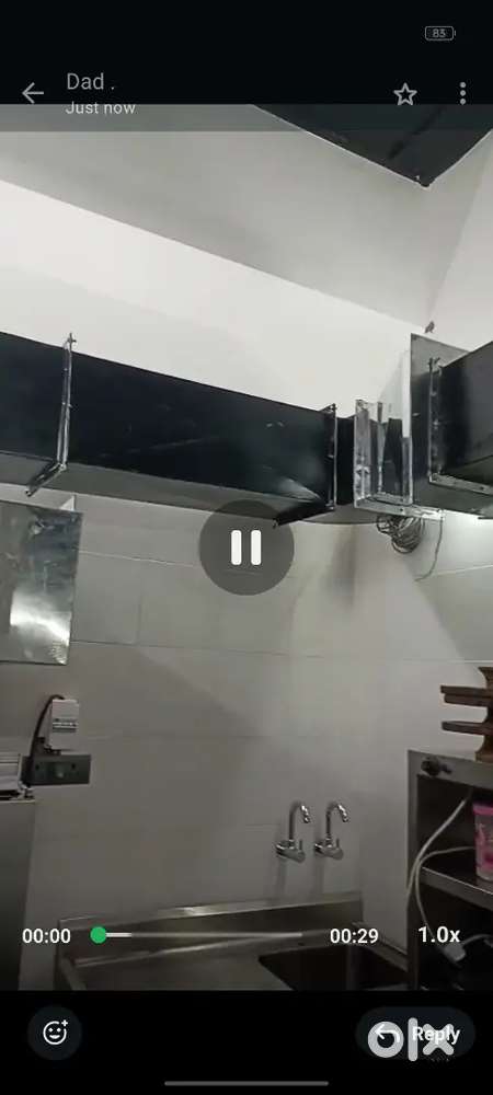 Kitchen chimney hood and coolour duct ac duct
