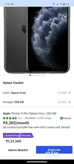 11 pro 256gb Space Grey