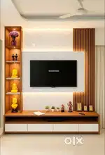 Home interior work modular kitchen wardrobe tv unit crockery unit