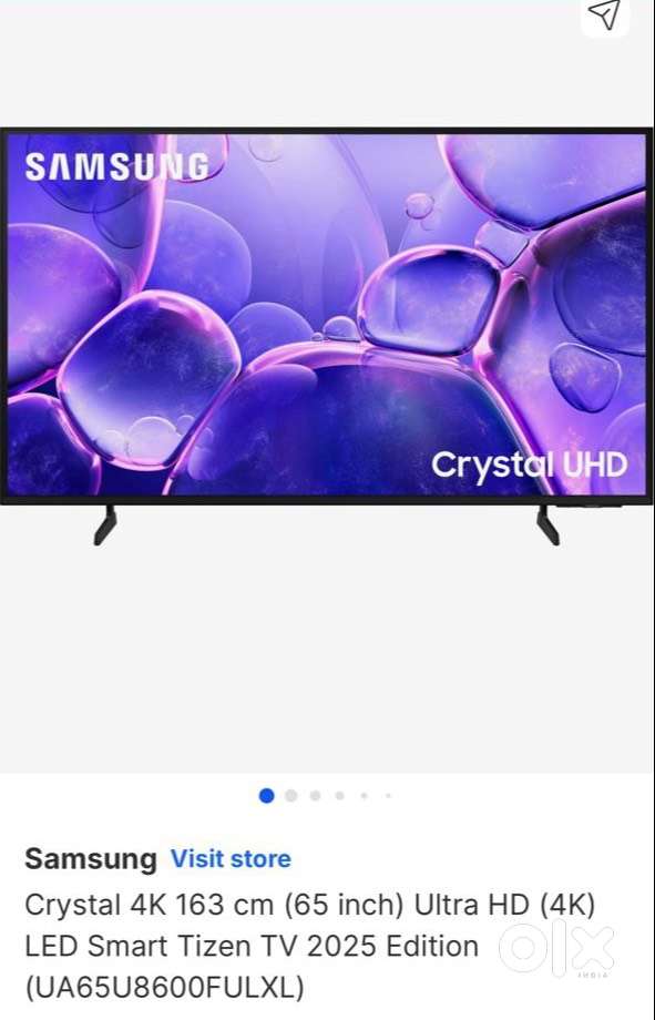 Unopened samsung Crystal 4k UHD 65in TV for sale
