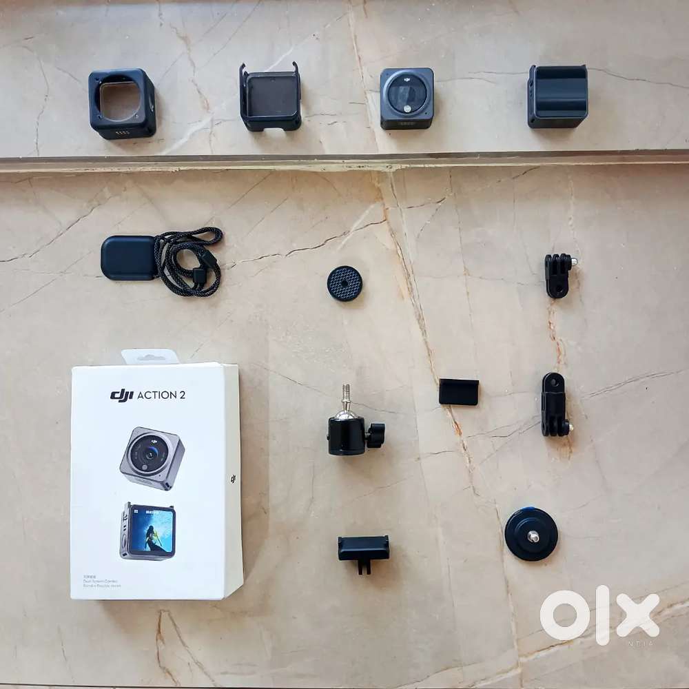 Dji Action 2 Dual Screen Combo with Case & Accessories, Box Condition.