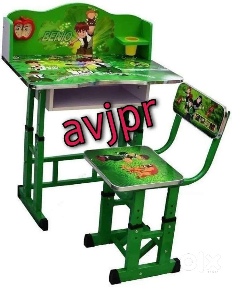 New wooden kids study table with chairs with adjustable hight options