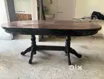 Wooden dining table with 4 chairs