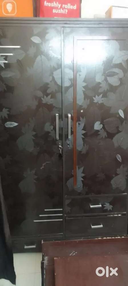 Some furniture for sale like double bed, almirah & dressing table