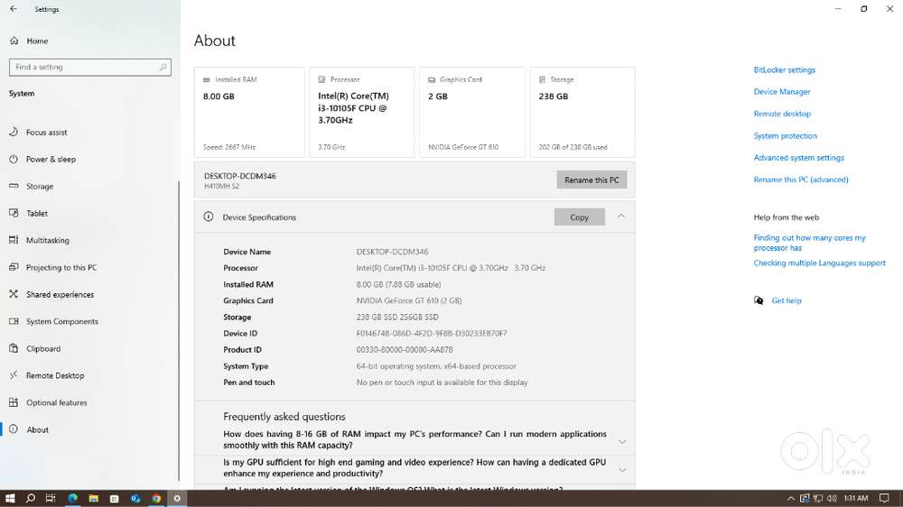 Desktop PC for Sale – Great Performance for Everyday Use