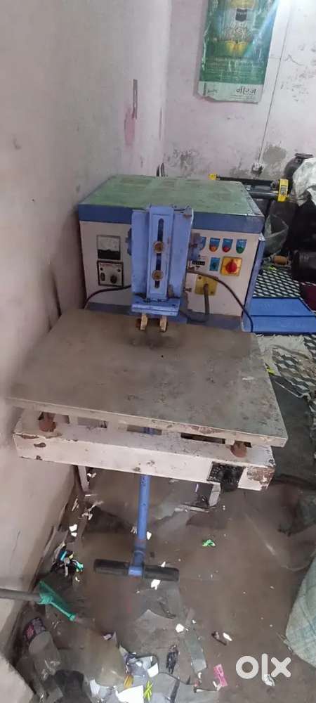 Rexine embossing machine 2 bulb wali