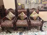 Sofa set 3 + 3 and Teapoy