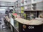 3 counters showroom racks and many more  cold drink, ice cream fridges