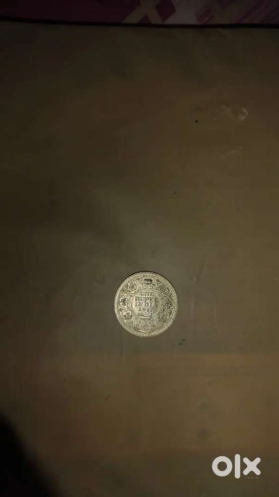 One rupee india 1917 british coin