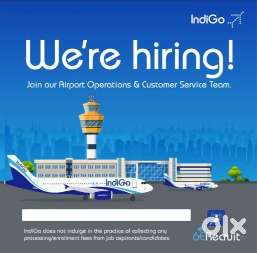 Vacancy open in indigo Airlines apply fast