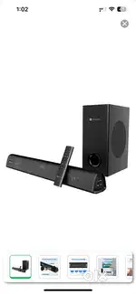 Sound bar with sub woofer
