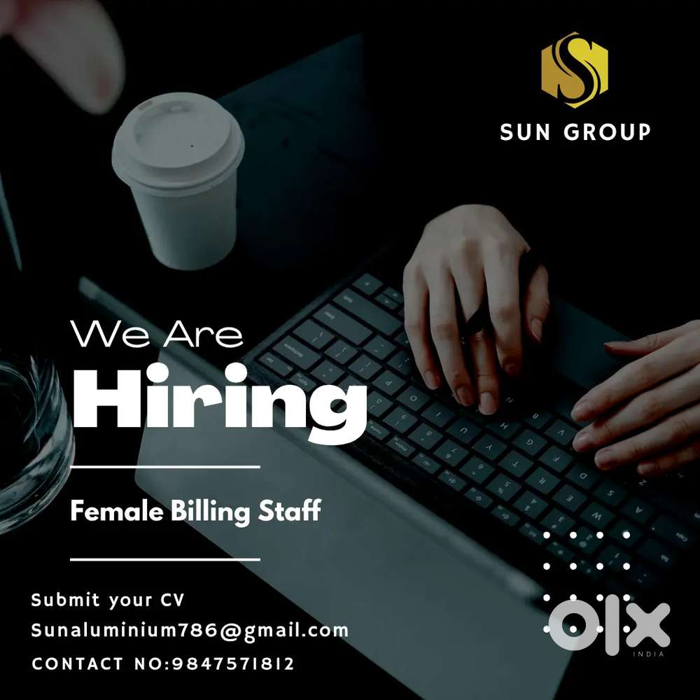 Female Billing Staff Wanted  @ Pothencode age above 30